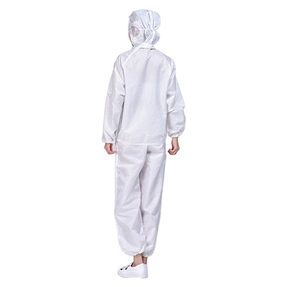 Striped Anti-static Split Hood Dust-proof Work Suit, Size:M(White) - Protective Clothing by buy2fix | Online Shopping UK | buy2fix