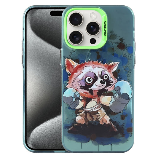For iPhone 15 Pro Max Animal Pattern PC Phone Case(Raccoon) - iPhone 15 Pro Max Cases by buy2fix | Online Shopping UK | buy2fix