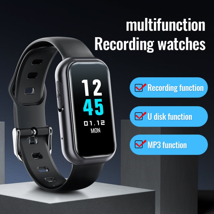 JNN S16 Smart HD Noise Reduction Bluetooth MP3 Voice Control Recording Bracelet, Memory:8GB - Smart Wristbands by JNN | Online Shopping UK | buy2fix