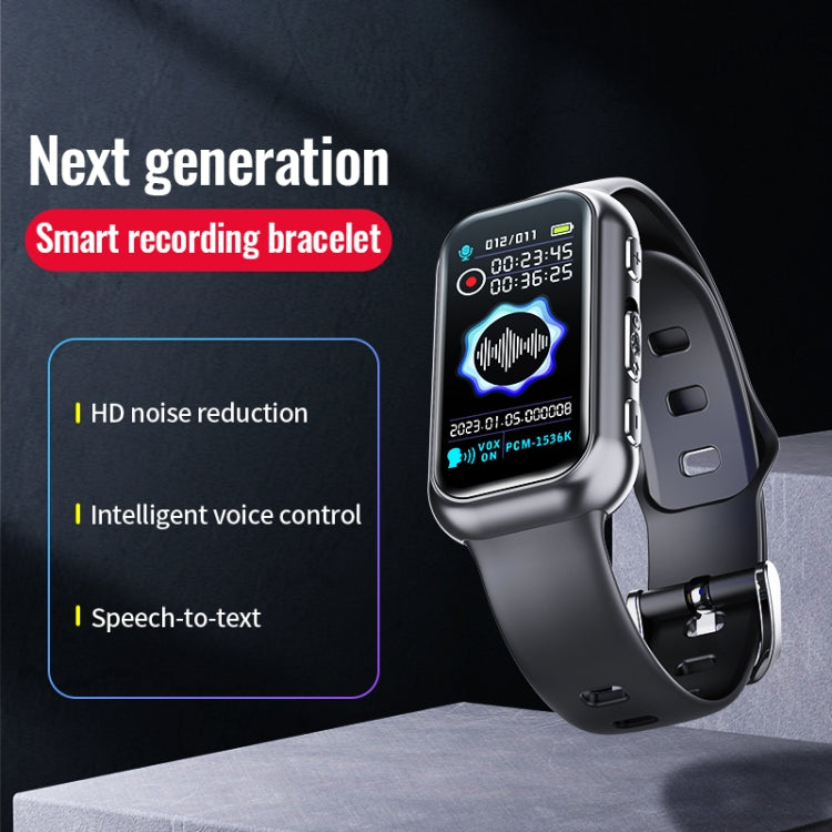 JNN S16 Smart HD Noise Reduction Bluetooth MP3 Voice Control Recording Bracelet, Memory:8GB - Smart Wristbands by JNN | Online Shopping UK | buy2fix