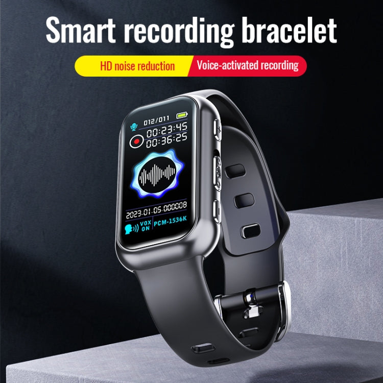 JNN S16 Smart HD Noise Reduction Bluetooth MP3 Voice Control Recording Bracelet, Memory:8GB - Smart Wristbands by JNN | Online Shopping UK | buy2fix