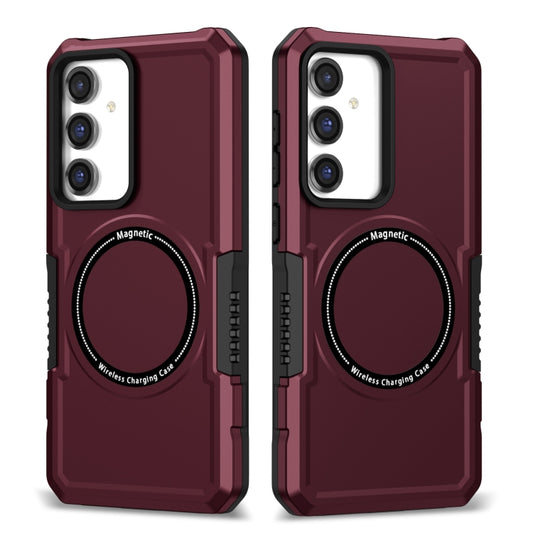 For Samsung Galaxy S23 FE MagSafe Shockproof Armor Phone Case(Wine Red) - Galaxy S23 5G Cases by buy2fix | Online Shopping UK | buy2fix
