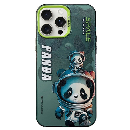 For iPhone 15 Pro Max Astronaut Pattern PC Phone Case(Green Space Panda) - iPhone 15 Pro Max Cases by buy2fix | Online Shopping UK | buy2fix