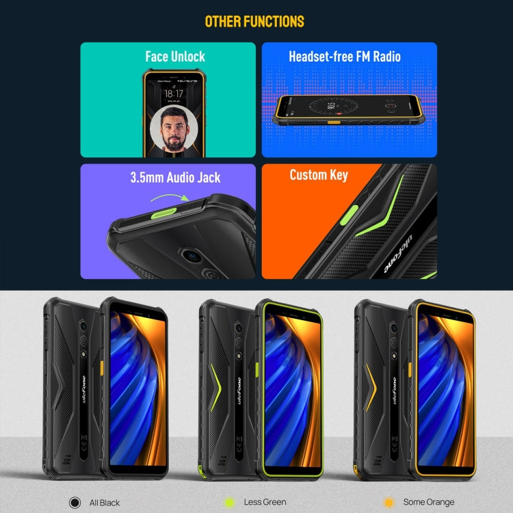 Ulefone Armor X12 Pro, 4GB+64GB, IP68/IP69K Rugged Phone, 5.45 inch Android 13 MediaTek Helio G36 Octa Core, Network: 4G, NFC(Less Green) - Ulefone by Ulefone | Online Shopping UK | buy2fix