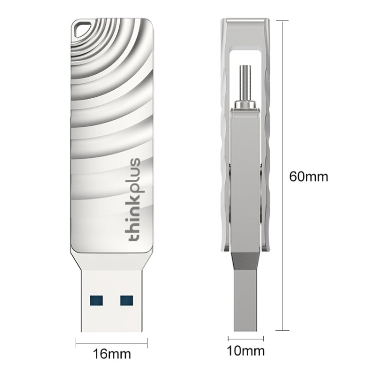 Lenovo Thinkplus MU232 USB 3.2 + USB-C / Type-C Dual Head Flash Drive, Memory:128GB - USB Flash Drives by Lenovo | Online Shopping UK | buy2fix