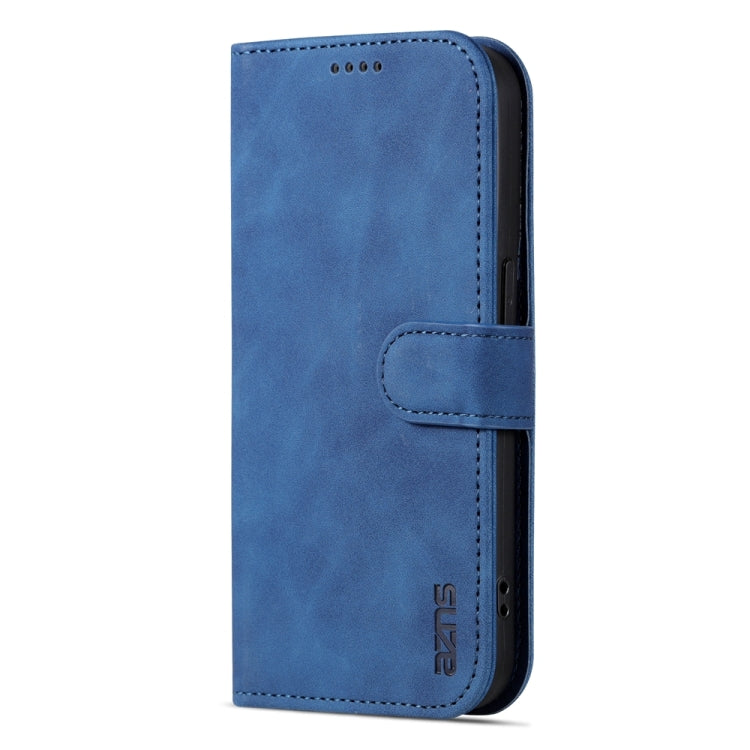 For iPhone 15 Pro Max AZNS Skin Feel Calf Texture Flip Leather Phone Case(Blue) - iPhone 15 Pro Max Cases by AZNS | Online Shopping UK | buy2fix