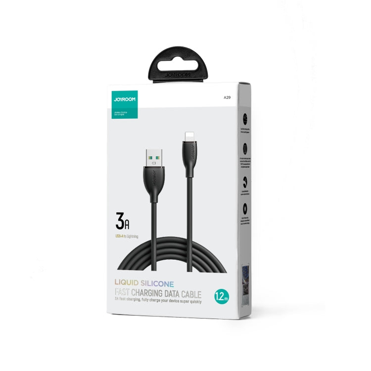 JOYROOM SA29-AL3 3A USB to 8 Pin Liquid Silicone Fast Charging Data Cable, Length: 1.2m(Black) - Normal Style Cable by JOYROOM | Online Shopping UK | buy2fix