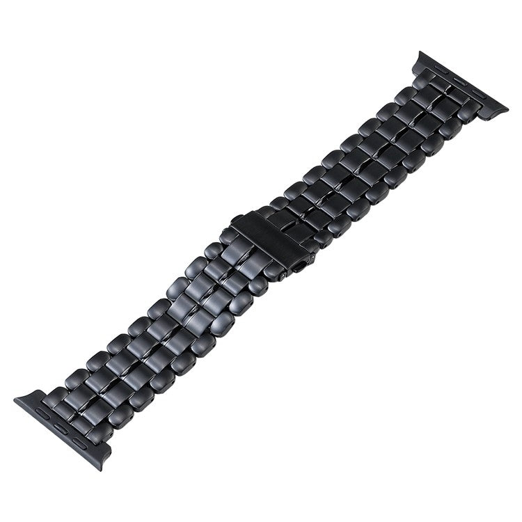 For Apple Watch Series 8 41mm Five Beads Titanium Steel Watch Band(Black) - Watch Bands by buy2fix | Online Shopping UK | buy2fix