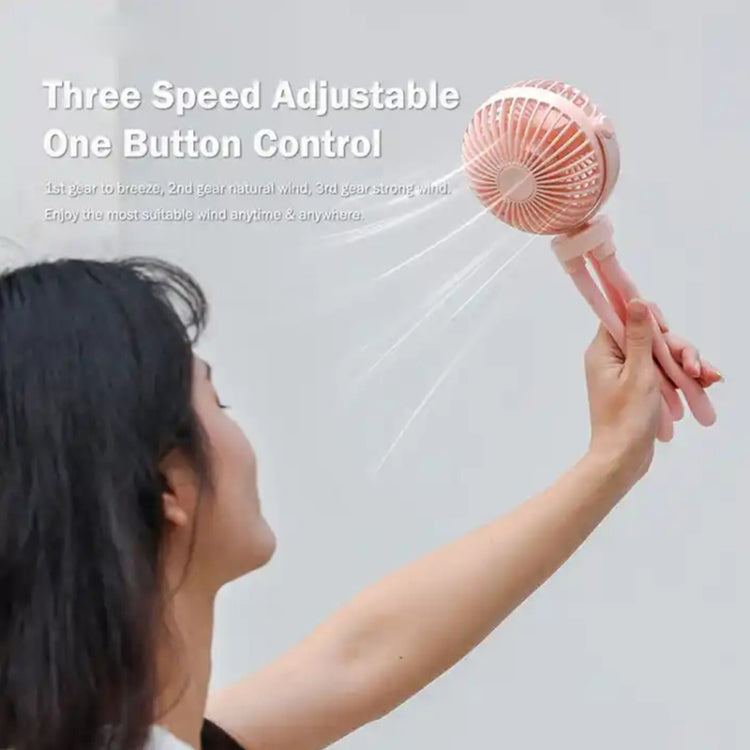 T8 2000mAh Flexible Octopus Tripod Rotatable Portable Fan(White) - Electric Fans by buy2fix | Online Shopping UK | buy2fix