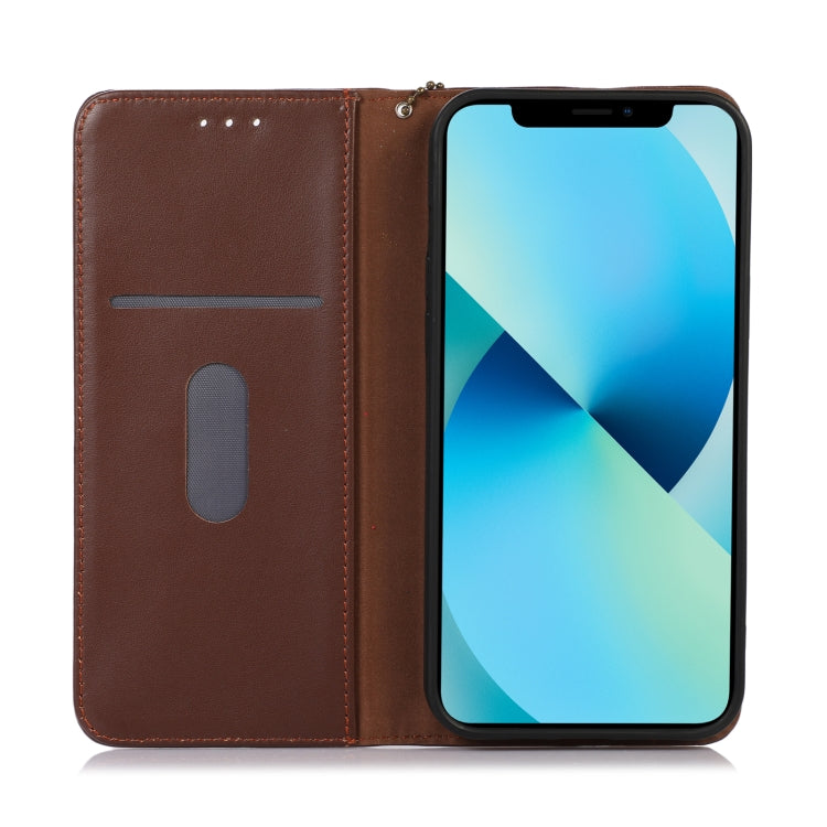 For Nothing Phone 2 KHAZNEH Nappa Top Layer Cowhide Leather Phone Case(Brown) - More Brand by buy2fix | Online Shopping UK | buy2fix