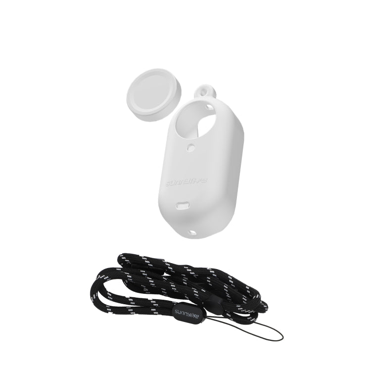 For Insta360 Go 3 Sunnylife IST-BHT594 Camera Body Silicone Case with Lens Cap & Neck Strap(White) - Case & Bags by Sunnylife | Online Shopping UK | buy2fix