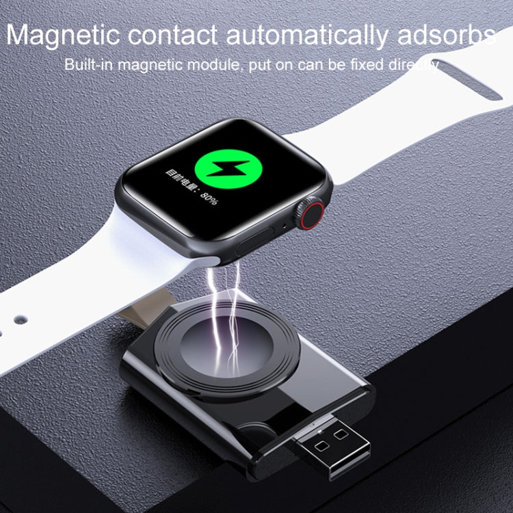 For Apple Watch Series USB Port Portable Magnetic Wireless Charger(Black) - Charger / Holder by buy2fix | Online Shopping UK | buy2fix