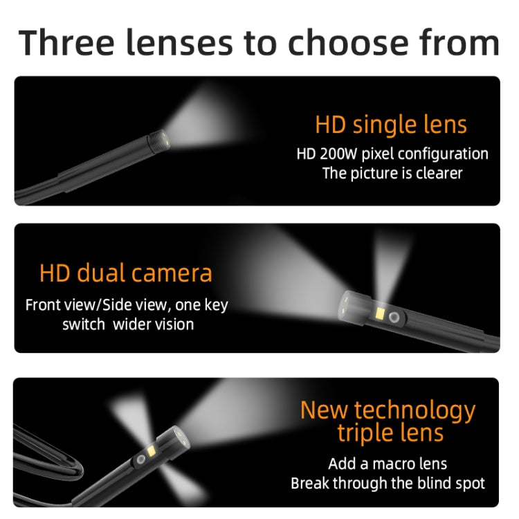 T23 3.9mm Single Lens 7 inch Screen Industrial Endoscope, Spec:2m Tube -  by buy2fix | Online Shopping UK | buy2fix