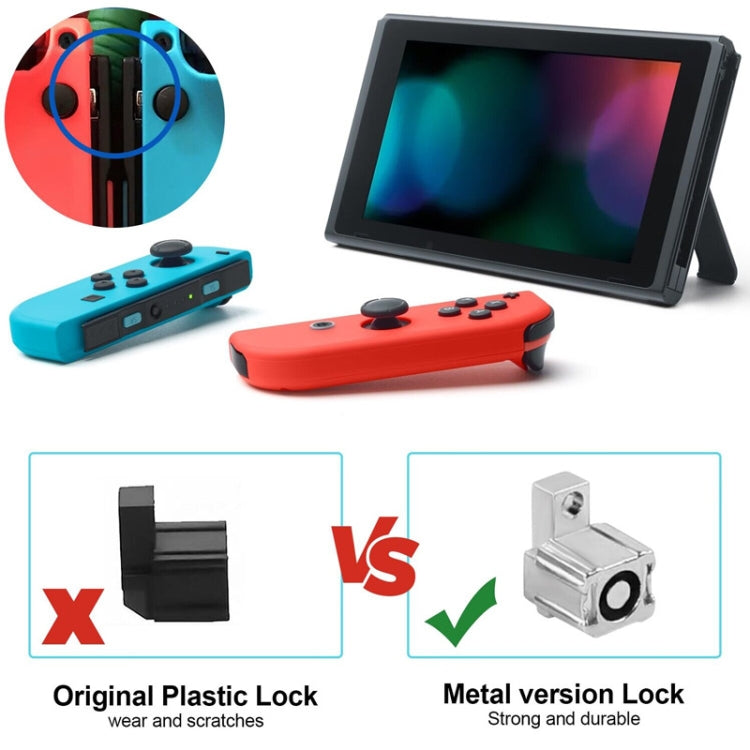 For Switch JoyCon Handle Metal Lock Replacement Parts, Spec:Grey Lock+Spring+Screwdriver - Switch Spare Parts by buy2fix | Online Shopping UK | buy2fix