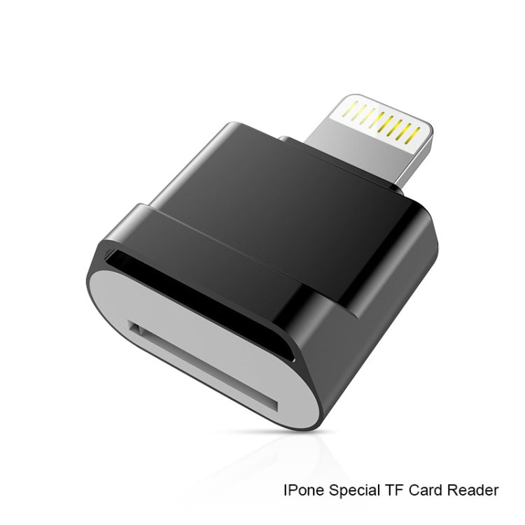 MicroDrive 8pin To TF Card Adapter Mini iPhone & iPad TF Card Reader, Capacity:64GB(Black) -  by MICRODRIVE | Online Shopping UK | buy2fix