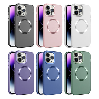 For iPhone 14 Pro CD Texture MagSafe Frosted Translucent Phone Case(White) - iPhone 14 Pro Cases by buy2fix | Online Shopping UK | buy2fix
