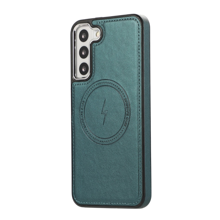 For Samsung Galaxy S23 5G Side Leather Magsafe Phone Case(Green) - Galaxy S23 5G Cases by buy2fix | Online Shopping UK | buy2fix