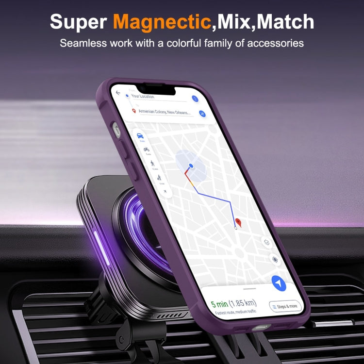 For iPhone 15 Plus MagSafe Magnetic Phone Case(Purple) - iPhone 15 Plus Cases by buy2fix | Online Shopping UK | buy2fix