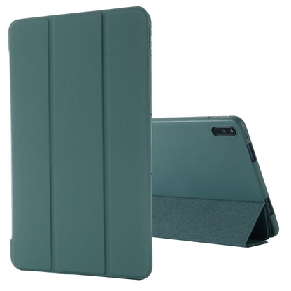 For Huawei Matepad 10.4 GEBEI Shockproof Horizontal Flip Leather Case with Three-folding Holder(Dark Green) - Huawei by GEBEI | Online Shopping UK | buy2fix