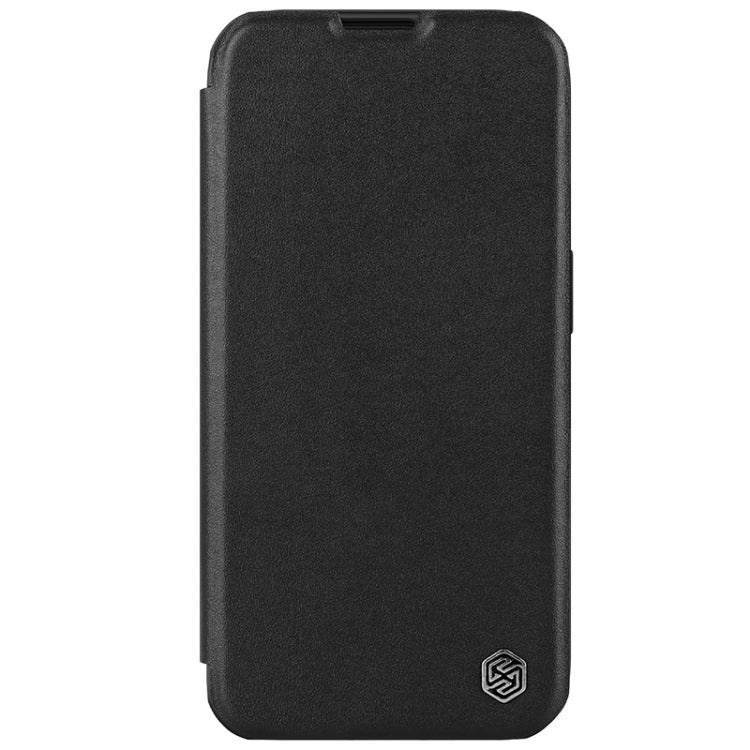 For iPhone 15 Pro Max NILLKIN QIN Series Pro Plain Leather Phone Case(Black) - iPhone 15 Pro Max Cases by NILLKIN | Online Shopping UK | buy2fix