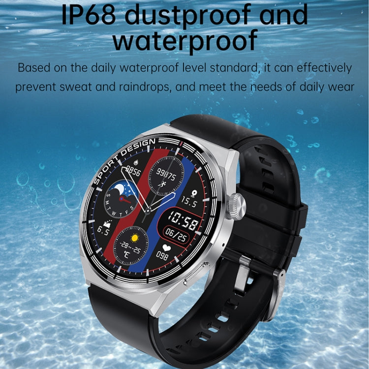 HDT MAX 1.60 inch Silver Dial Milan Steel Band IP68 Waterproof Smart Watch Support Bluetooth Call(Silver) - Smart Watches by buy2fix | Online Shopping UK | buy2fix