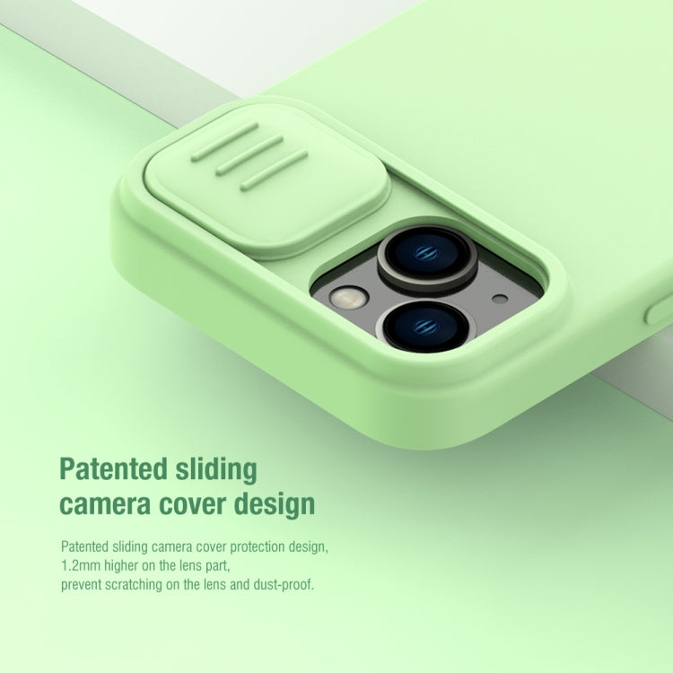 For iPhone 15 Plus NILLKIN CamShield MagSafe Liquid Silicone Phone Case(Green) - iPhone 15 Plus Cases by NILLKIN | Online Shopping UK | buy2fix