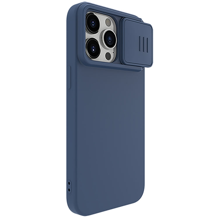 For iPhone 15 Pro NILLKIN CamShield Liquid Silicone Phone Case(Blue) - iPhone 15 Pro Cases by NILLKIN | Online Shopping UK | buy2fix