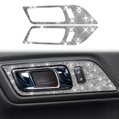 For Ford Mustang 2015-2020 Car Door Inner Handle Panel Diamond Decoration Sticker, Left and Right Drive - Car Interior Mouldings by buy2fix | Online Shopping UK | buy2fix