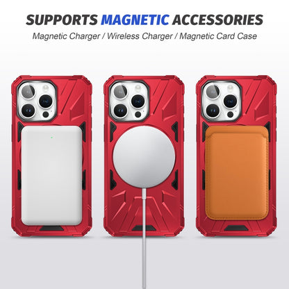 For iPhone 15 Plus MagSafe Magnetic Shockproof Phone Case with Ring Holder(Red) - iPhone 15 Plus Cases by buy2fix | Online Shopping UK | buy2fix
