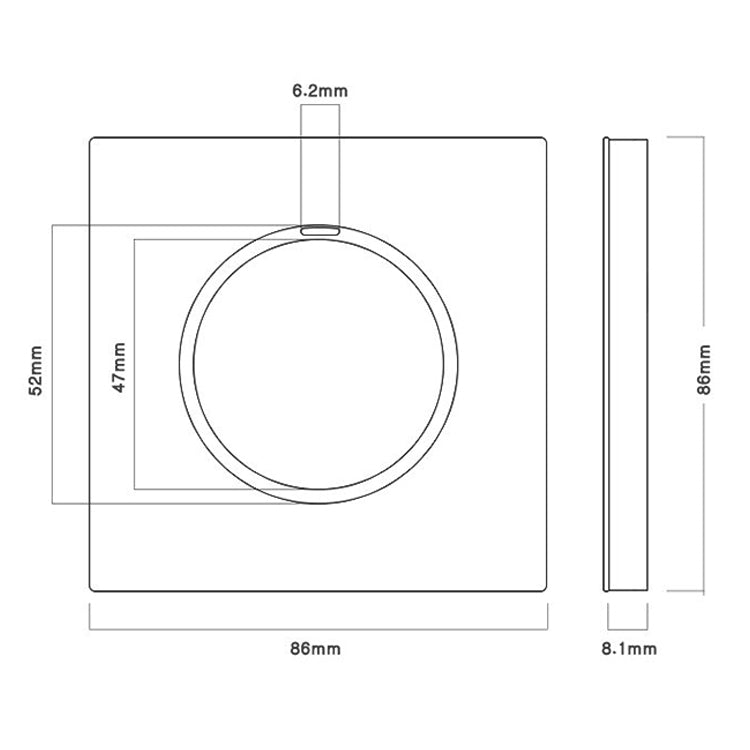 86mm Gray Aluminum Wire Drawing LED Switch Panel, Style:One Billing Control - Consumer Electronics by buy2fix | Online Shopping UK | buy2fix