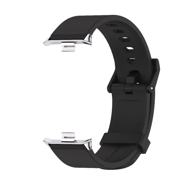 For Xiaomi Smart Band 9 Pro / 8 Pro Mijobs Silicone Breathable Watch Band(Black Silver) - Watch Bands by MIJOBS | Online Shopping UK | buy2fix