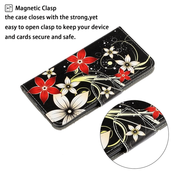 For Xiaomi Redmi 9A 3D Colored Drawing Horizontal Flip PU Leather Case with Holder & Card Slots & Wallet(Red Flower) - Xiaomi Cases by buy2fix | Online Shopping UK | buy2fix