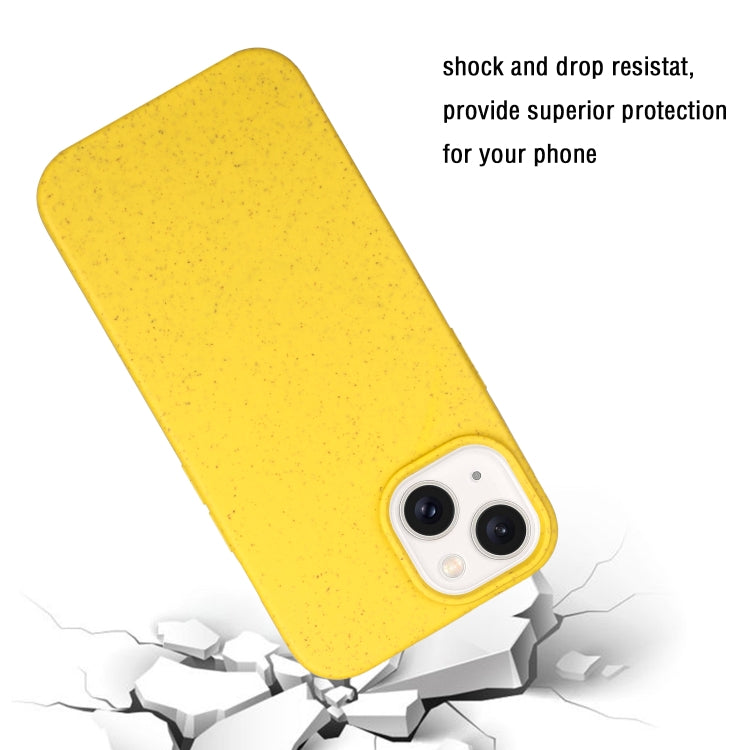 For iPhone 15 Wheat MagSafe Magnetic Straw Material + TPU Phone Case(Yellow) - iPhone 15 Cases by buy2fix | Online Shopping UK | buy2fix