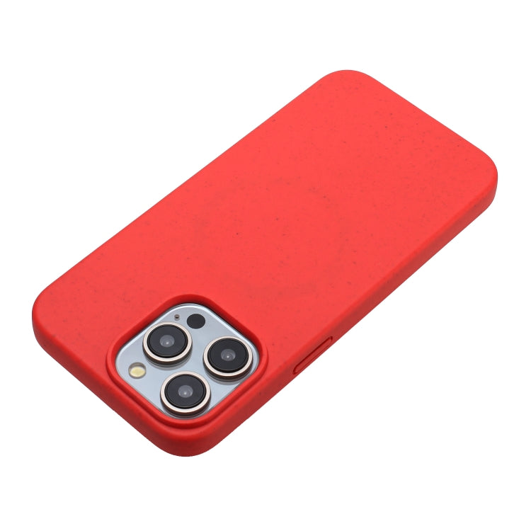 For iPhone 14 Pro Wheat MagSafe Magnetic Straw Material + TPU Phone Case(Red) - iPhone 14 Pro Cases by buy2fix | Online Shopping UK | buy2fix