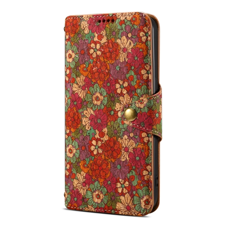 For Samsung Galaxy A05s Denior Flower Language Series Cork Fabric Oil Edge Leather Phone Case(Summer) - Galaxy Phone Cases by Denior | Online Shopping UK | buy2fix