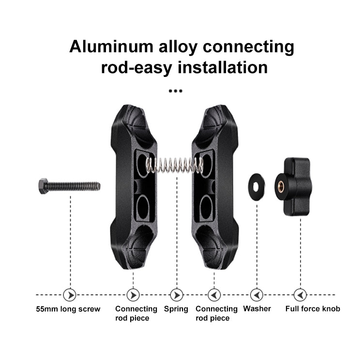 RUIGPRO Crab Clamp Action Camera Bracket 1/4 Dual-Head Crab 3-Stage Selfie Stick - Holder by RUIGPRO | Online Shopping UK | buy2fix