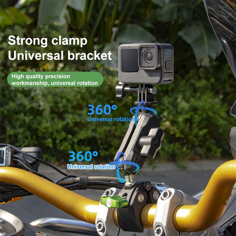 RUIGPRO Crab Clamp Action Camera Bracket 1/4 Dual-Head Crab 3-Stage Selfie Stick - Holder by RUIGPRO | Online Shopping UK | buy2fix