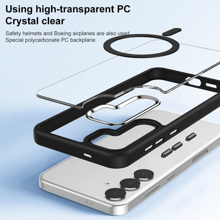 For Samsung Galaxy S24 Ultra 5G MagSafe Anti-fingerprint Highly Transparent PC Phone Case(Blue) - Galaxy S24 Ultra 5G Cases by buy2fix | Online Shopping UK | buy2fix