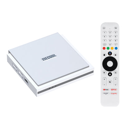 MECOOL KM2 Plus Android 11 Dual-band WiFi Smart Voice TV Box 4GB+32GB, US Plug(White) - Amlogic S905 by MECOOL | Online Shopping UK | buy2fix