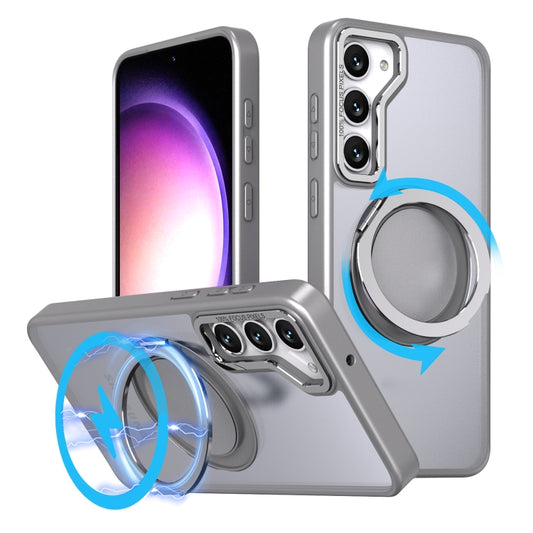 For Samsung Galaxy S24+ 5G 360-degree Rotating MagSafe Magnetic Holder Phone Case(Titanium Grey) - Galaxy S24+ 5G Cases by buy2fix | Online Shopping UK | buy2fix