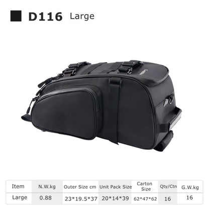 CADeN D116 Mountain Bike Panniers Tail Bags Crossbody Camera Bag Photography Lens Shoulder Bag, Size:37 x 19.5 x 23cm(Black) - Strap Satchel by CADeN | Online Shopping UK | buy2fix