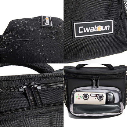 Cwatcun D67 Crossbody Camera Bag Photography Lens Shoulder Bag, Size:22 x 15 x 15cm S(Black) - Strap Satchel by Cwatcun | Online Shopping UK | buy2fix