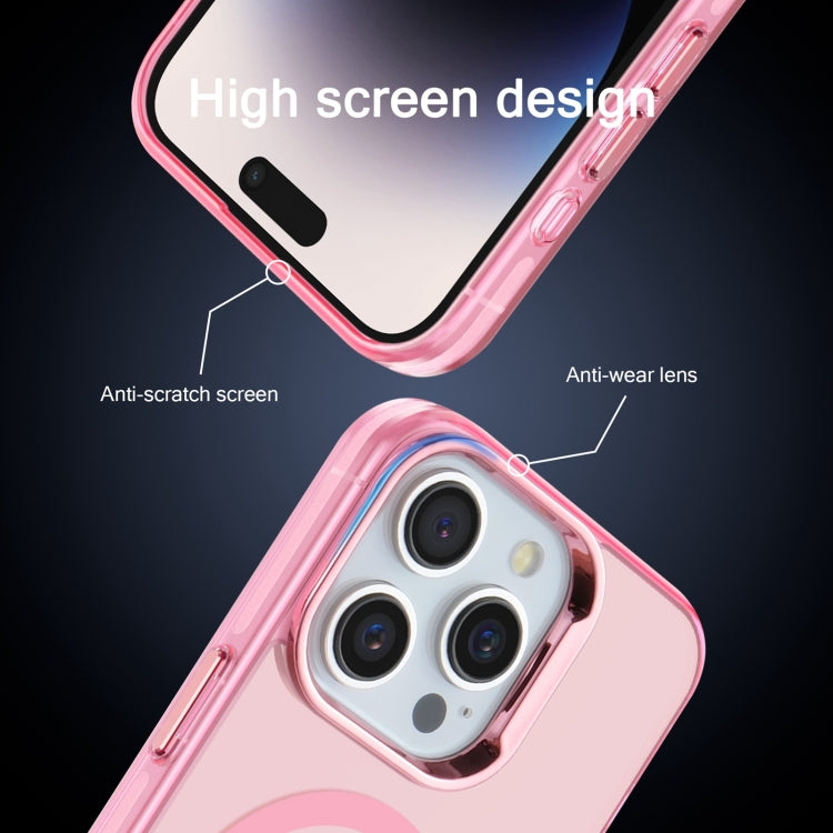 For iPhone 15 Pro Max Electroplated IMD Magsafe PC Hybrid TPU Phone Case(Pink) - iPhone 15 Pro Max Cases by buy2fix | Online Shopping UK | buy2fix