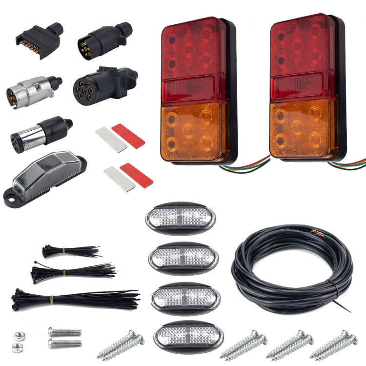 2 PCS Trailer / Truck G-type Long Strip 10LEDs Tail Light Set - License Plate Lights by buy2fix | Online Shopping UK | buy2fix