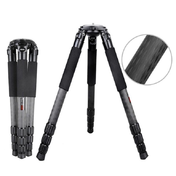 BEXIN ST424C Rugged Camcorder Photographic Carbon Fiber Big Tripod, Max Tube: 40mm - Tripods by BEXIN | Online Shopping UK | buy2fix