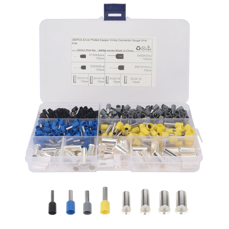 390 PCS Non Insulated Ferrules Pin Cord End Kit EN Series with Needle-shaped Tubular Terminal - In Car by buy2fix | Online Shopping UK | buy2fix