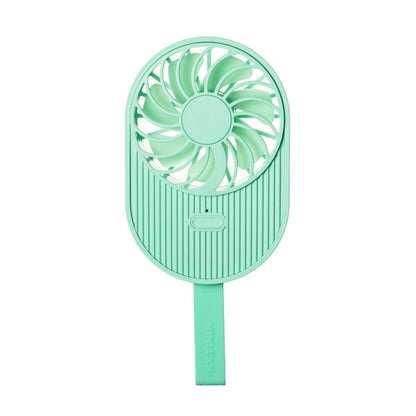 LLD-17 0.7-1.2W Ice Cream Shape Portable 2 Speed Control USB Charging Handheld Fan with Lanyard (Green) - Consumer Electronics by buy2fix | Online Shopping UK | buy2fix