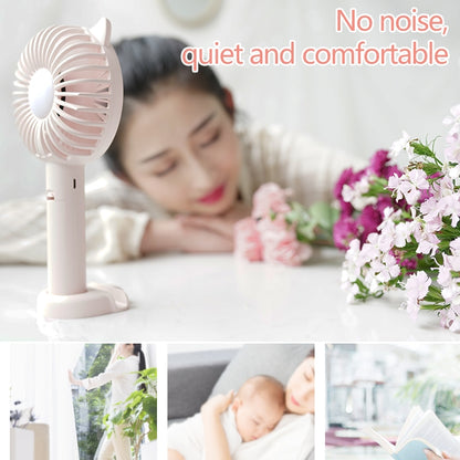 N10 Multi-function Handheld Desktop Holder Electric Fan, with 3 Speed Control (Pink) - Consumer Electronics by buy2fix | Online Shopping UK | buy2fix