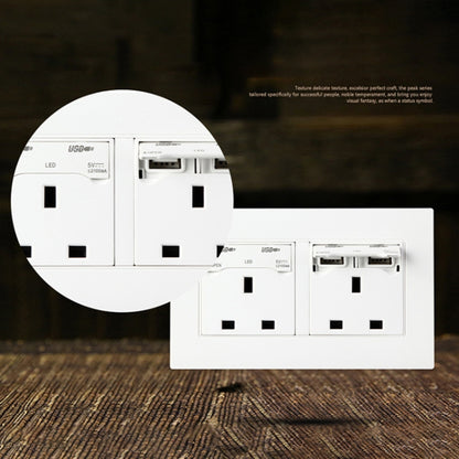 86 Type Three Hole USB Power Socket, UK Plug - Consumer Electronics by buy2fix | Online Shopping UK | buy2fix