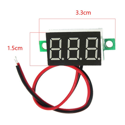 10 PCS 0.36 inch 2 Wires Digital Voltage Meter, Color Light Display, Measure Voltage: DC 2.5-30V (Red) - Consumer Electronics by buy2fix | Online Shopping UK | buy2fix